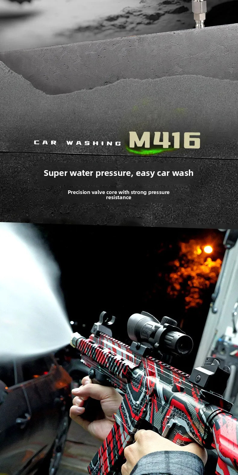 M416 High Pressure Car Wash Spray Gun Foam Cannon