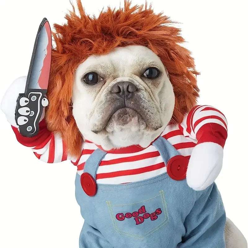 Scary Doll Pet Costume Outfit