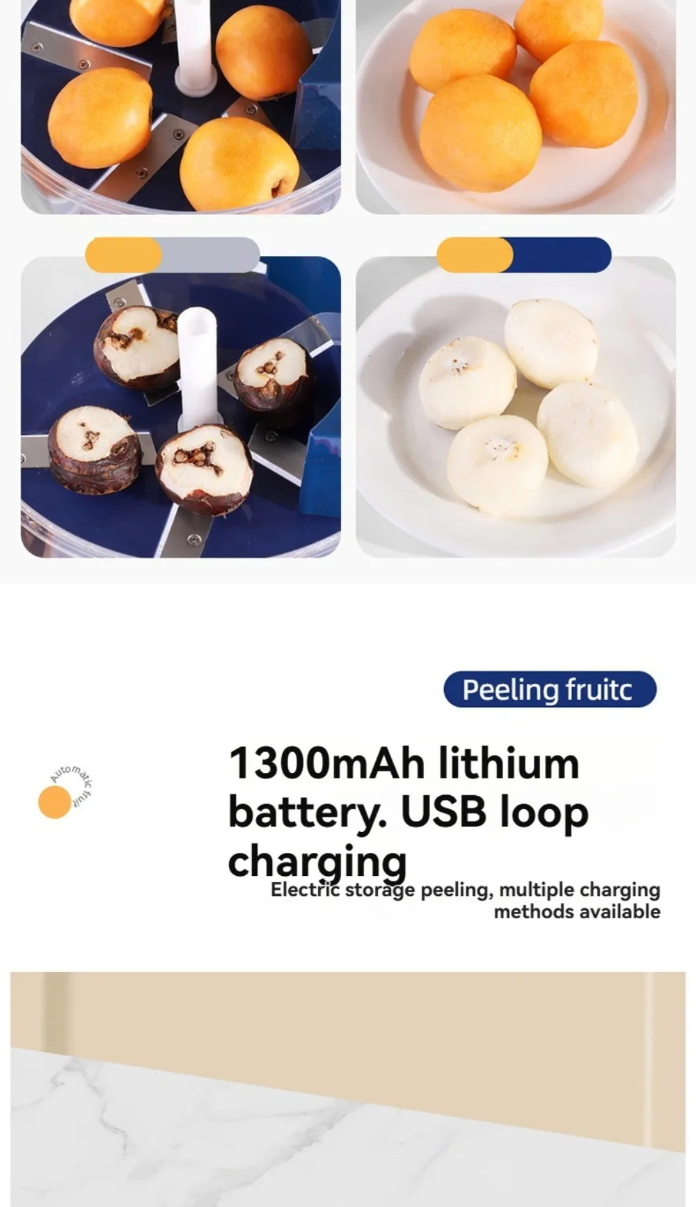 One-Touch Electric Fruit Peeling Machine