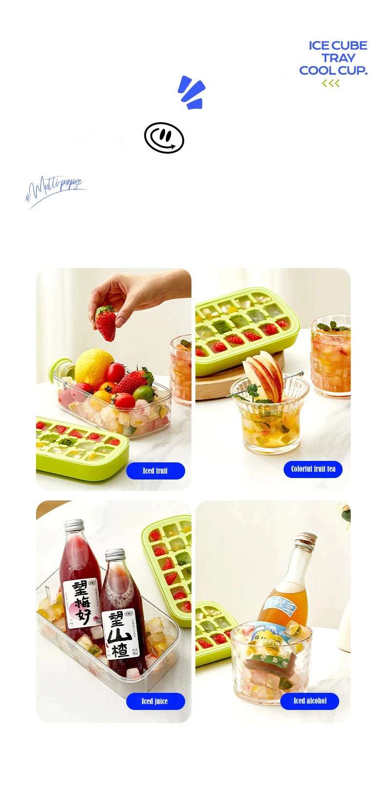 Leakproof Ice Cube Maker Bottle