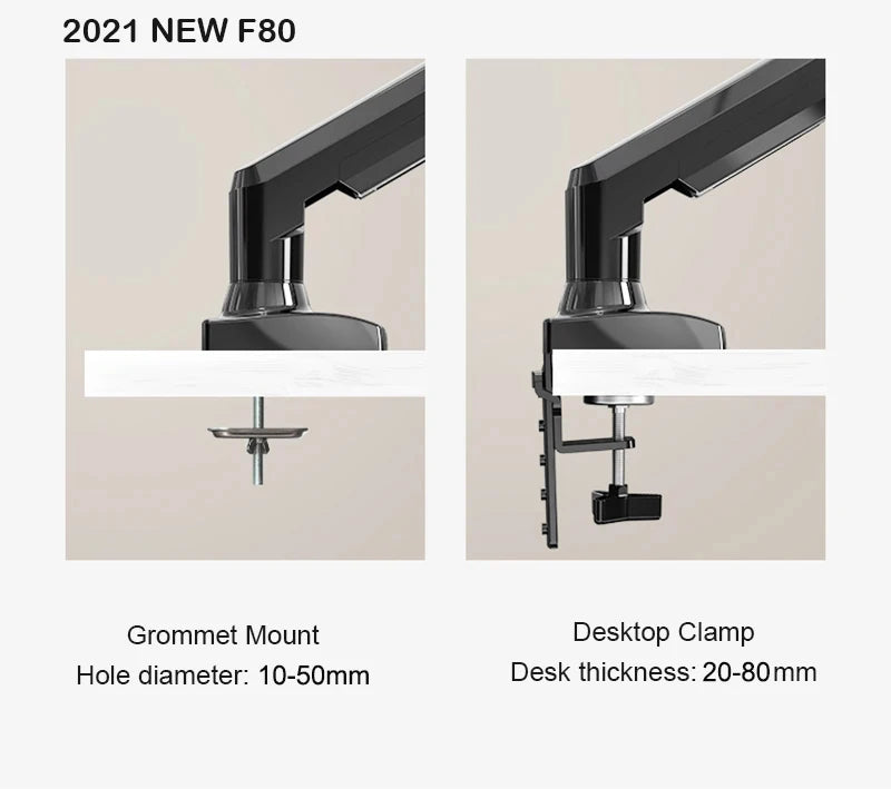 F80 Gas Spring Monitor Arm Mount
