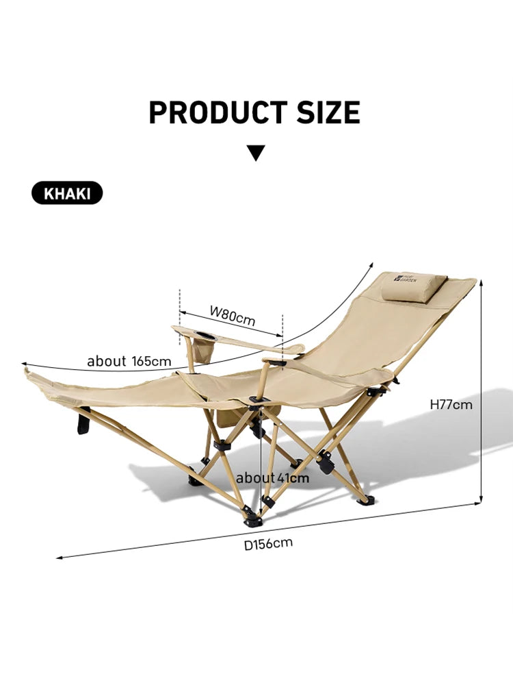 2-in-1 Adjustable Camping Recliner Chair