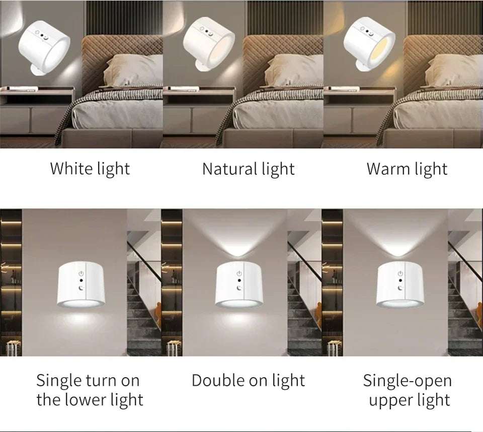 Dual-Sided Magnetic LED Wall Lamp