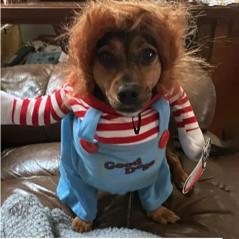 Scary Doll Pet Costume Outfit