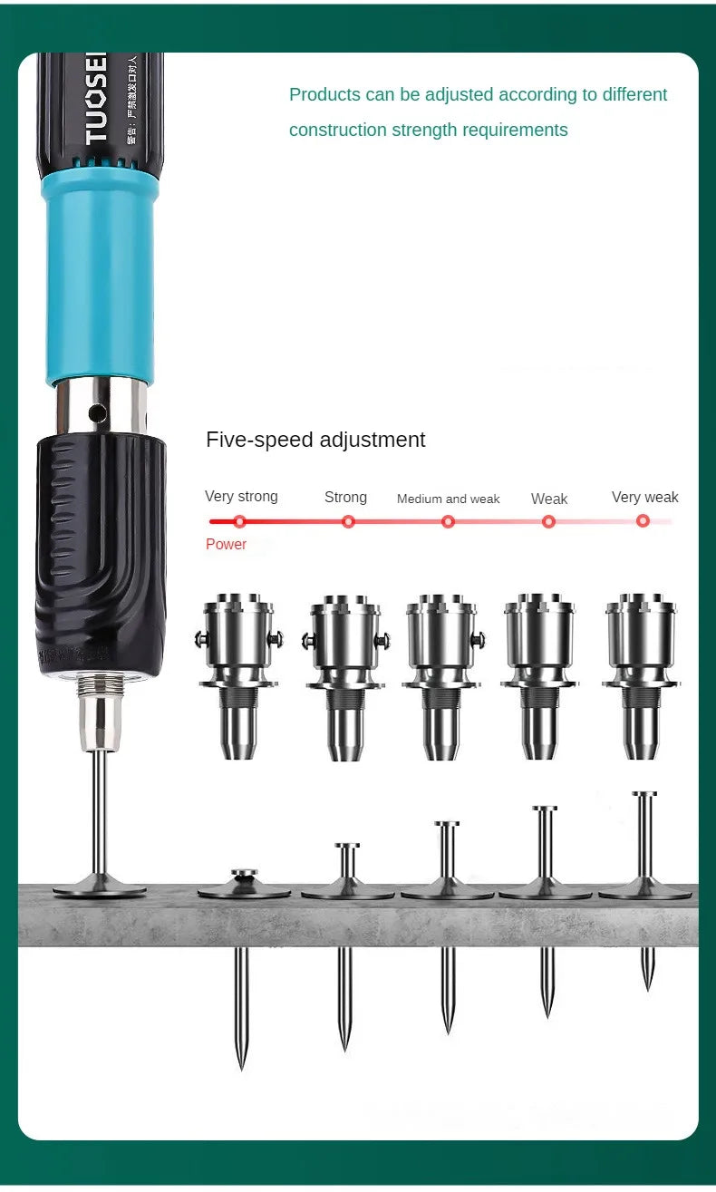Manual Powder Actuated Nail Gun Tool