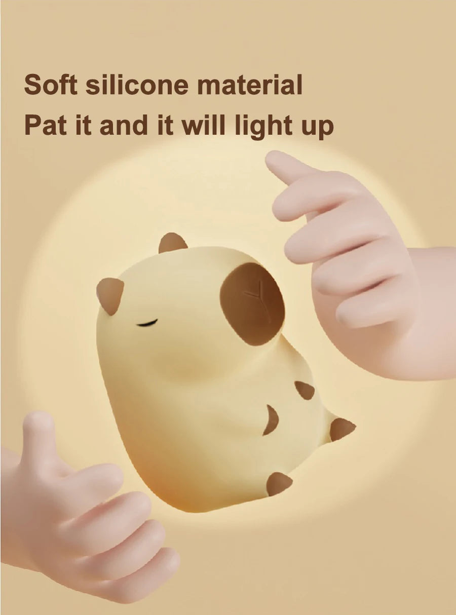 Capybara Night Light for Kids Room