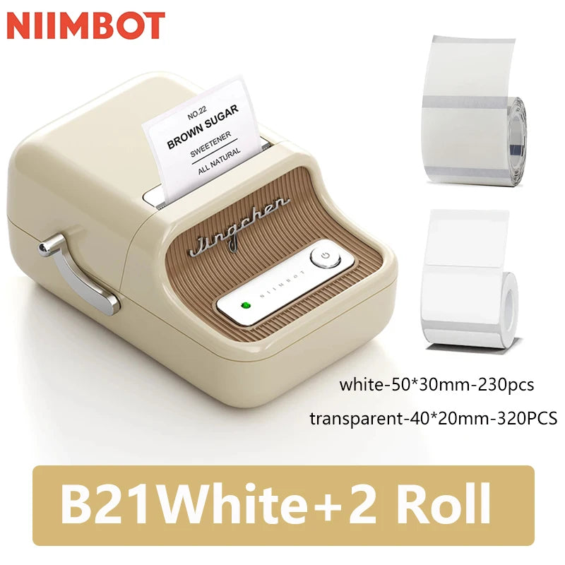 NiiMbot B21 Bluetooth Label Maker with Extra Rolls