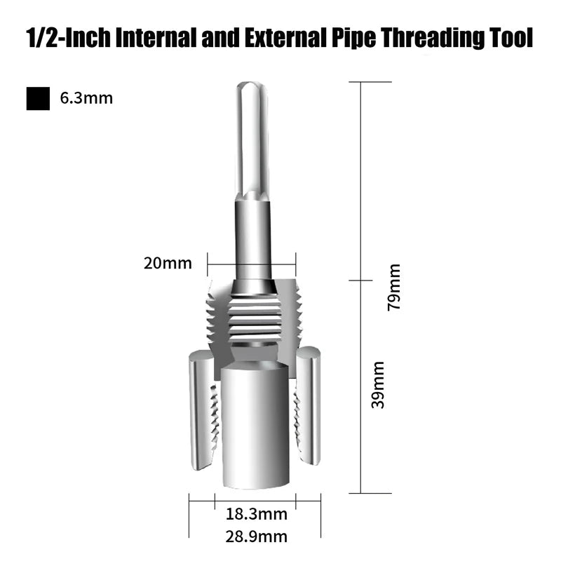 Pipe Threading Tool 1/2 & 3/4 Inch