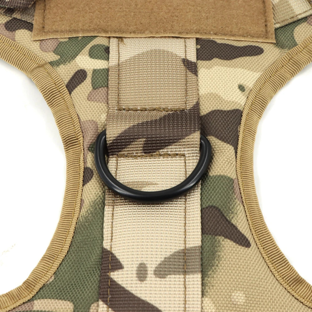 Camouflage Tactical Dog Harness with Leash Set