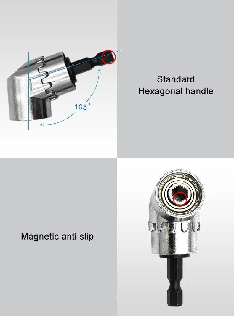 105° Drill Angle Adapter + 300mm Flexible Shaft Set
