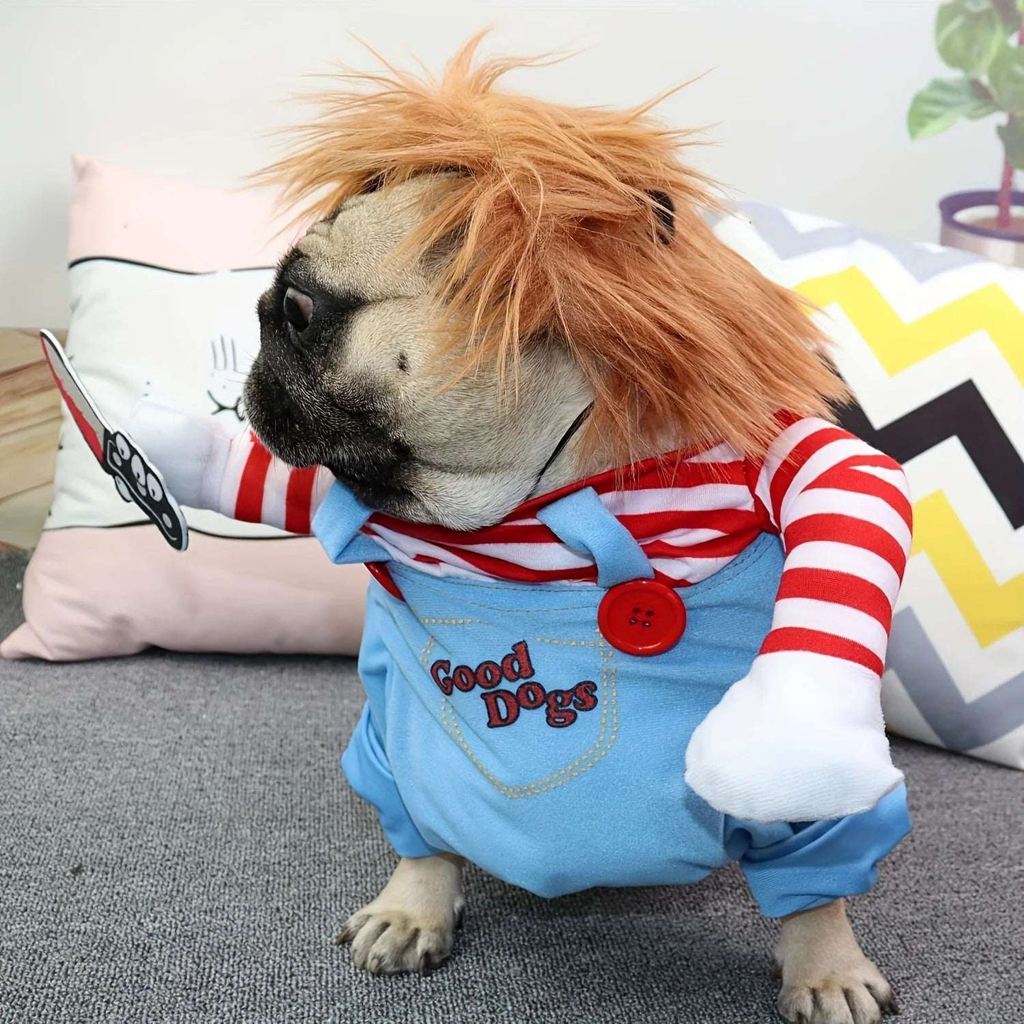 Scary Doll Pet Costume Outfit