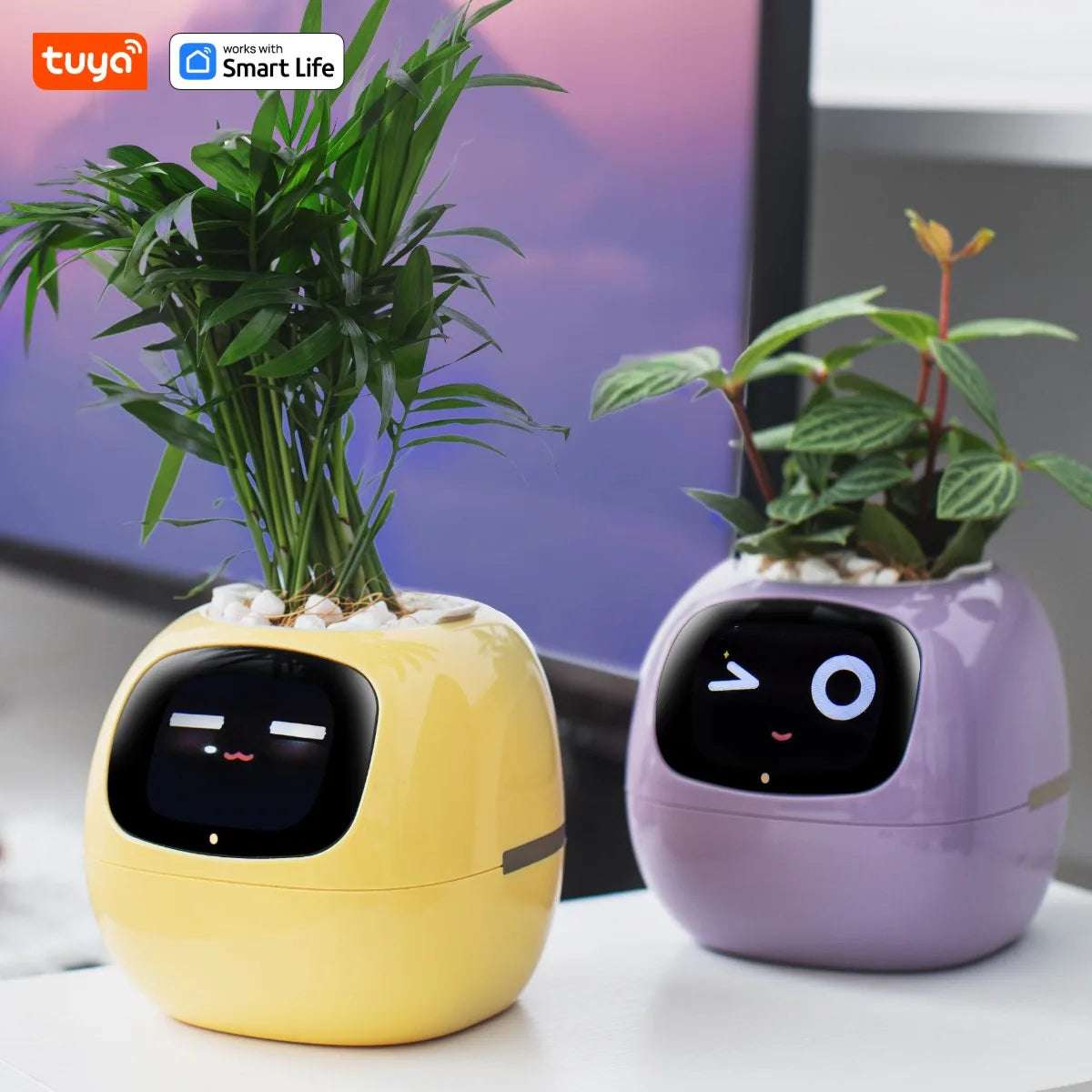 Smart Emoji Plant Pot – AI Interactive Flowerpot