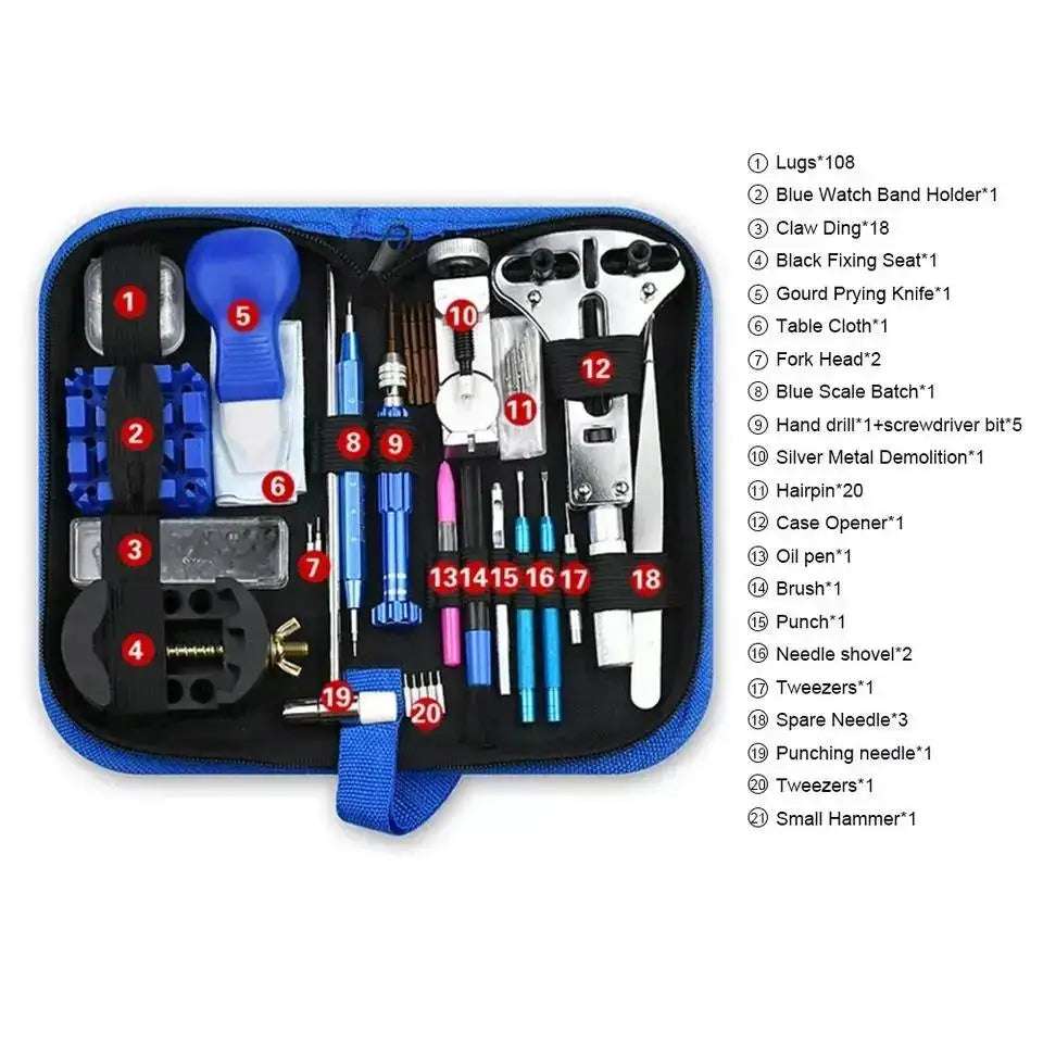 147 & 212PCS Watch Repair Tool Kit – Standard & Premium Set