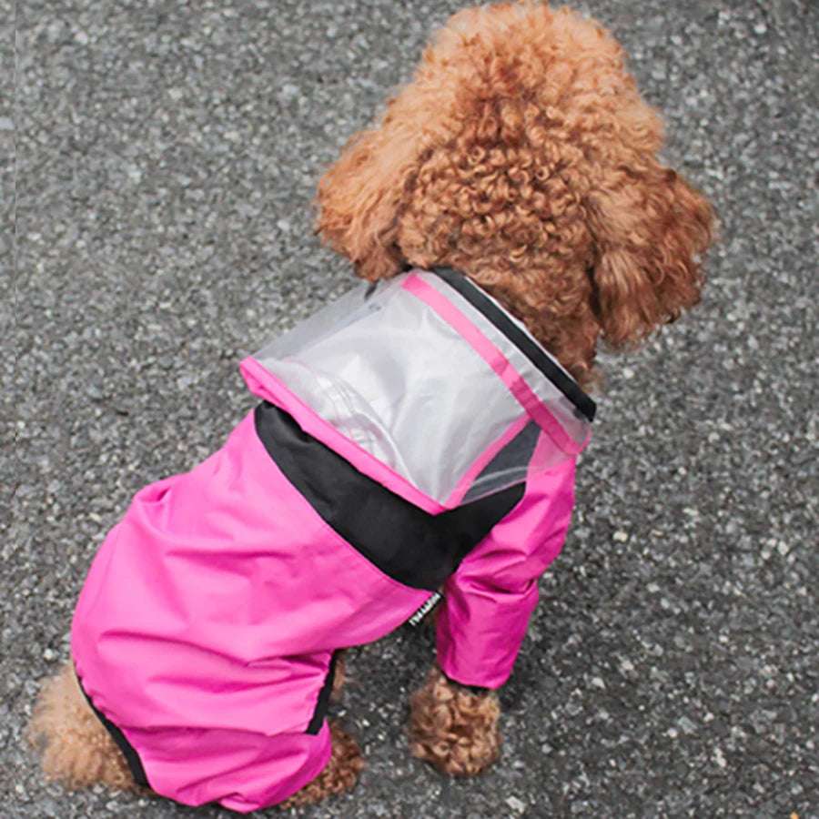 Fashion Waterproof Dog Raincoat with Hood