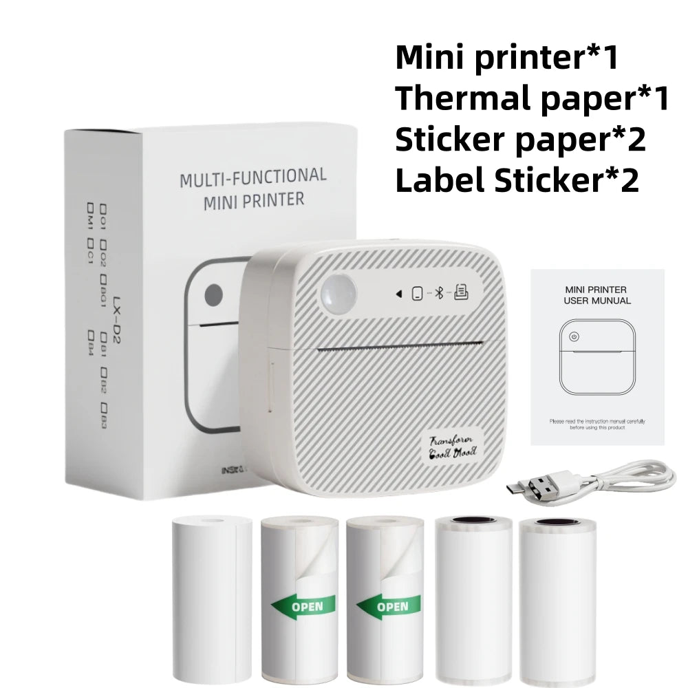Mini Wireless Thermal Printer – Inkless Pocket Sticker Printer