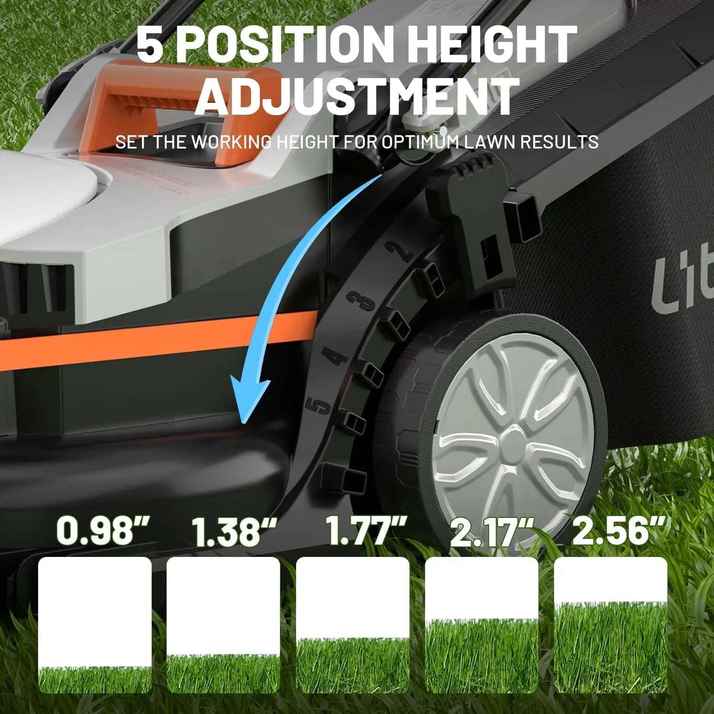 Cordless Electric Lawn Mower with Battery Power