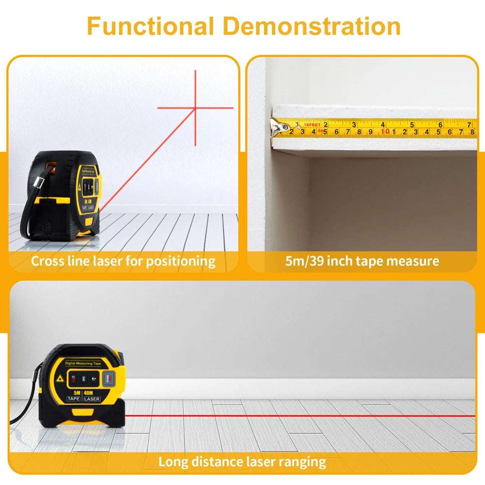 3-in-1 Digital Laser Tape Measure Tool