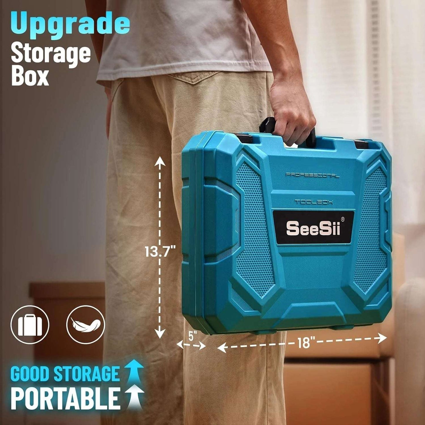 Seesii 21V Cordless Drill Set