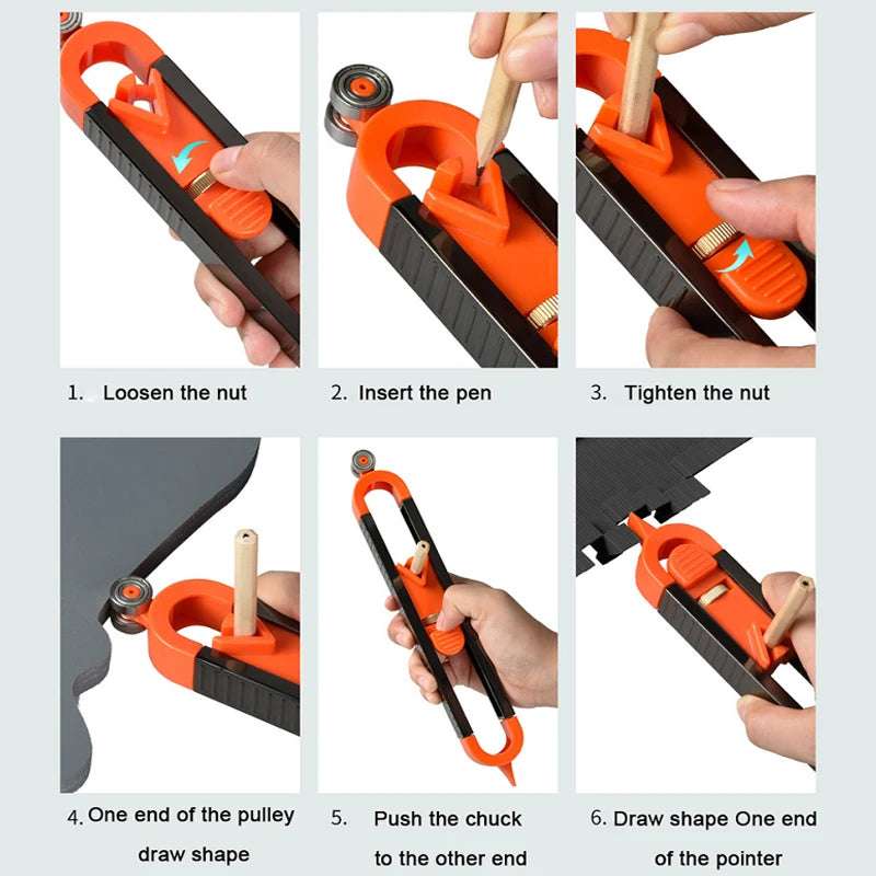 Profile Adjustable Contour Gauge with Lock