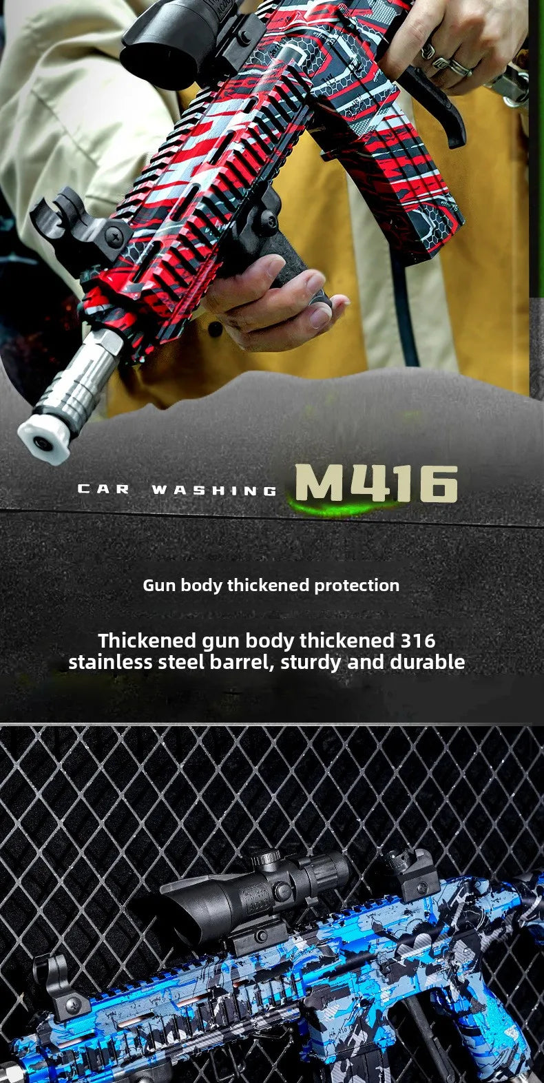 M416 High Pressure Car Wash Spray Gun Foam Cannon