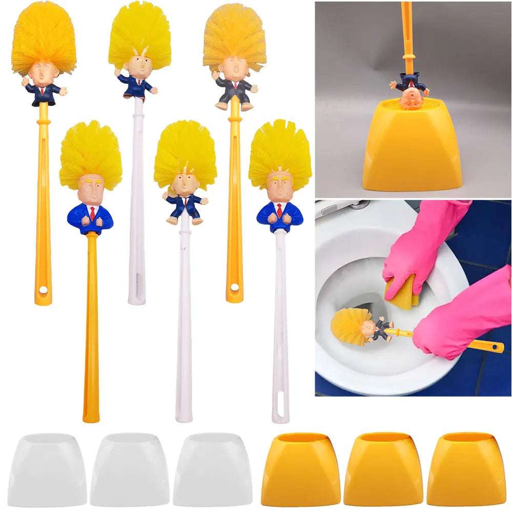Funny Trump Toilet Brush Set