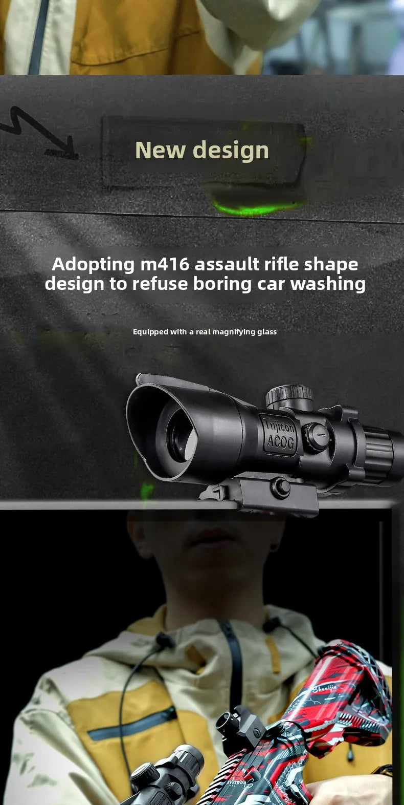 M416 High Pressure Car Wash Spray Gun Foam Cannon