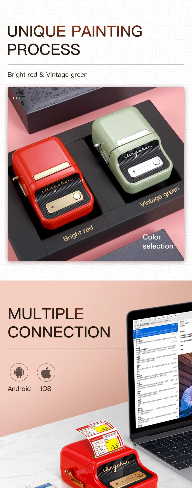 NiiMbot B21 Bluetooth Label Maker with Extra Rolls