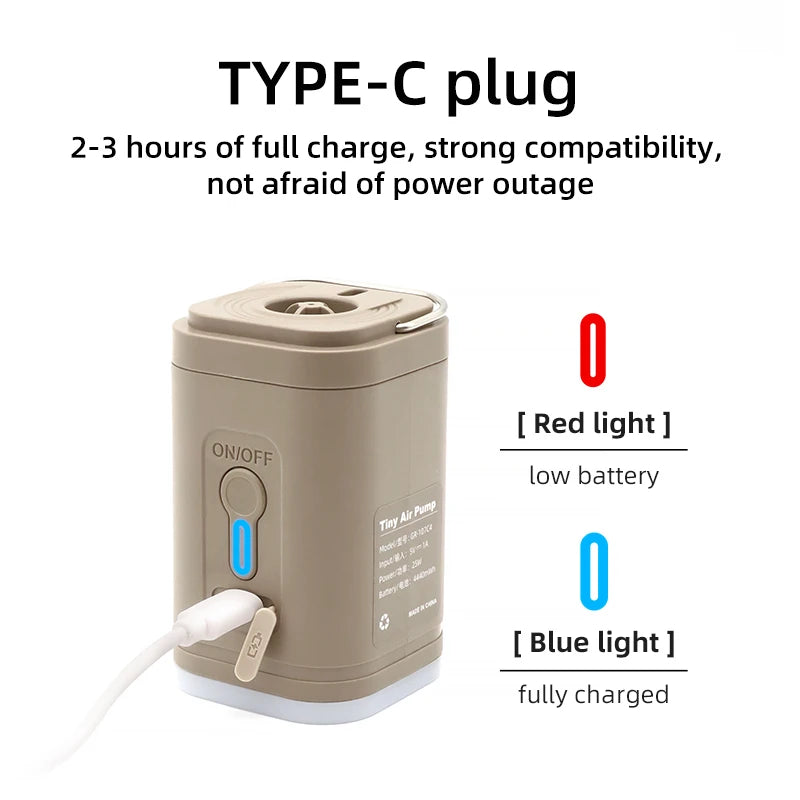Camping Electric Air Pump with Light