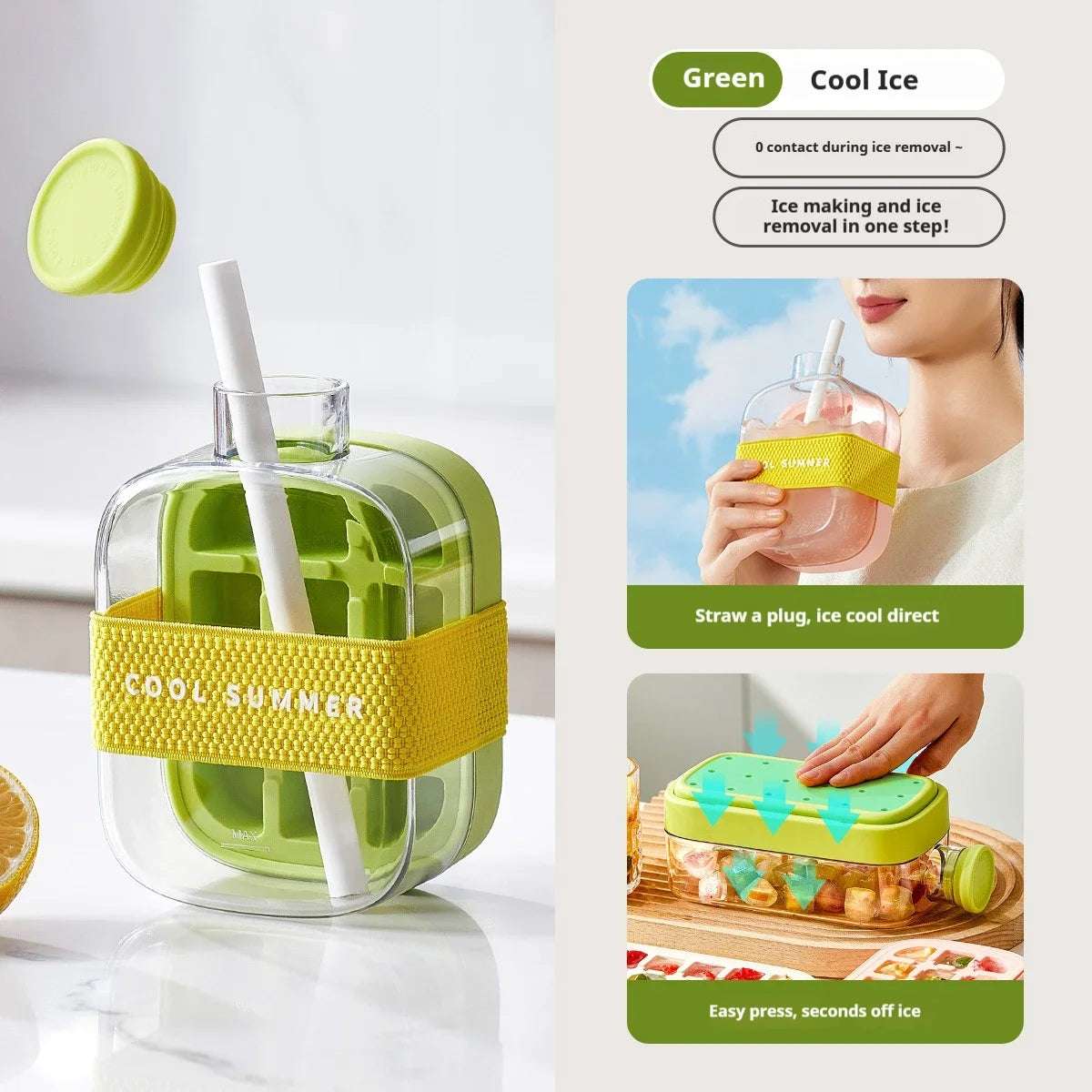 Leakproof Ice Cube Maker Bottle
