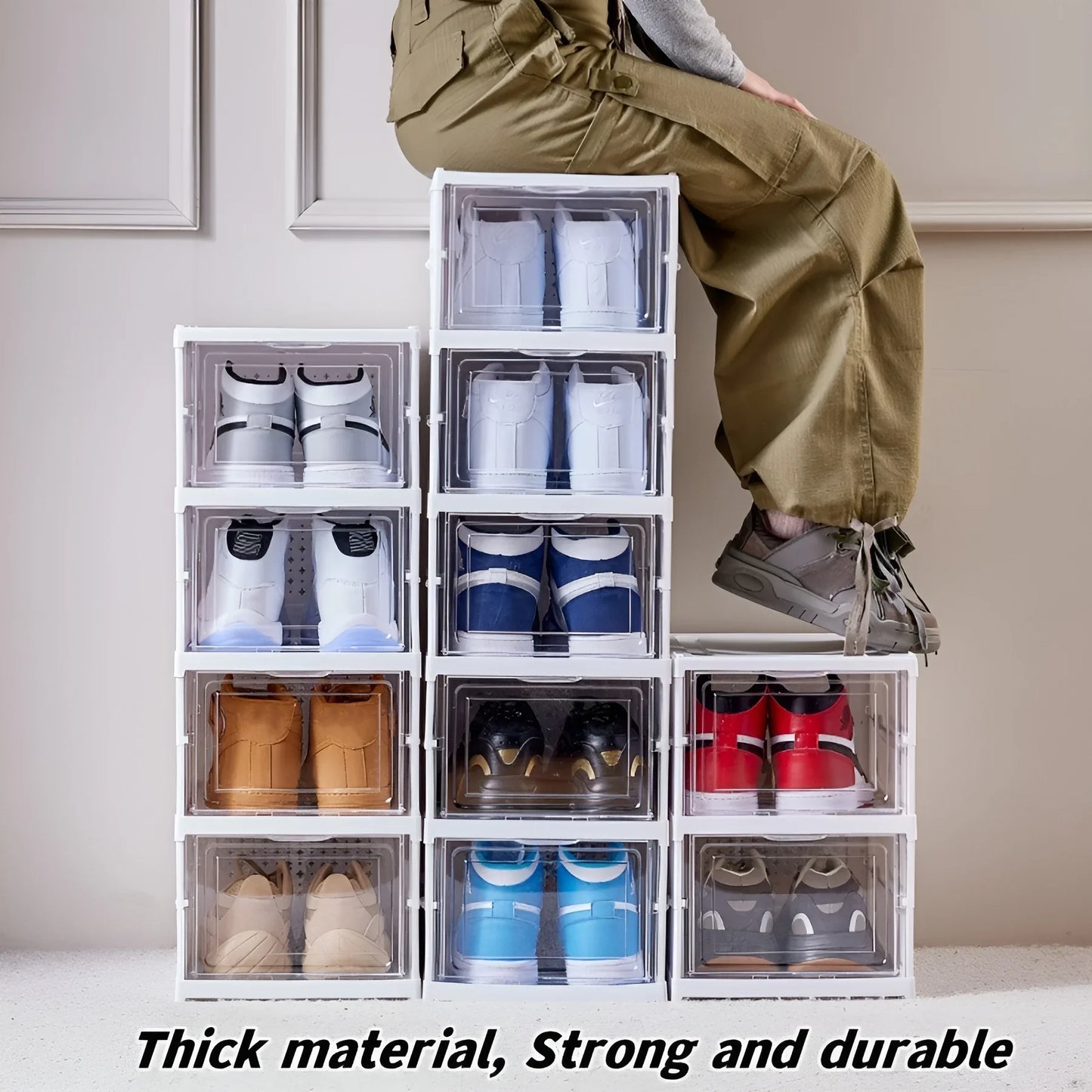 Foldable Stackable Shoe Storage Box
