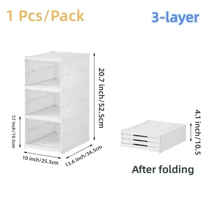 Foldable Stackable Shoe Storage Box