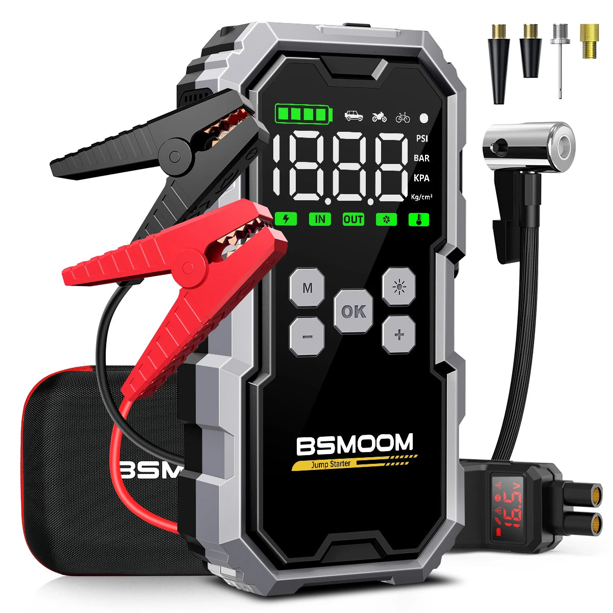 BSMOOM Car Jump Starter with Air Pump – 21800mAh/26800mAh
