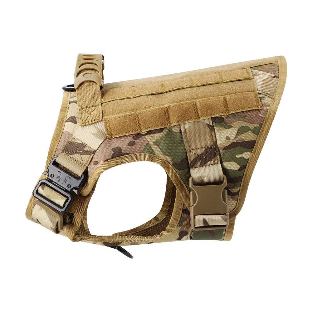 Camouflage Tactical Dog Harness with Leash Set