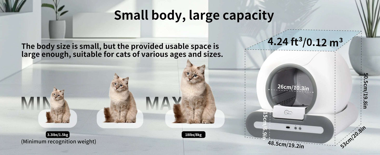 Smart Self-Cleaning Cat Litter Box