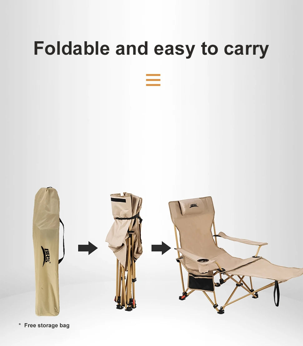 2-in-1 Adjustable Camping Recliner Chair