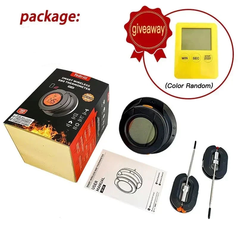 Smart Bluetooth BBQ Thermometer | 4-Probe Wireless Grill Sensor