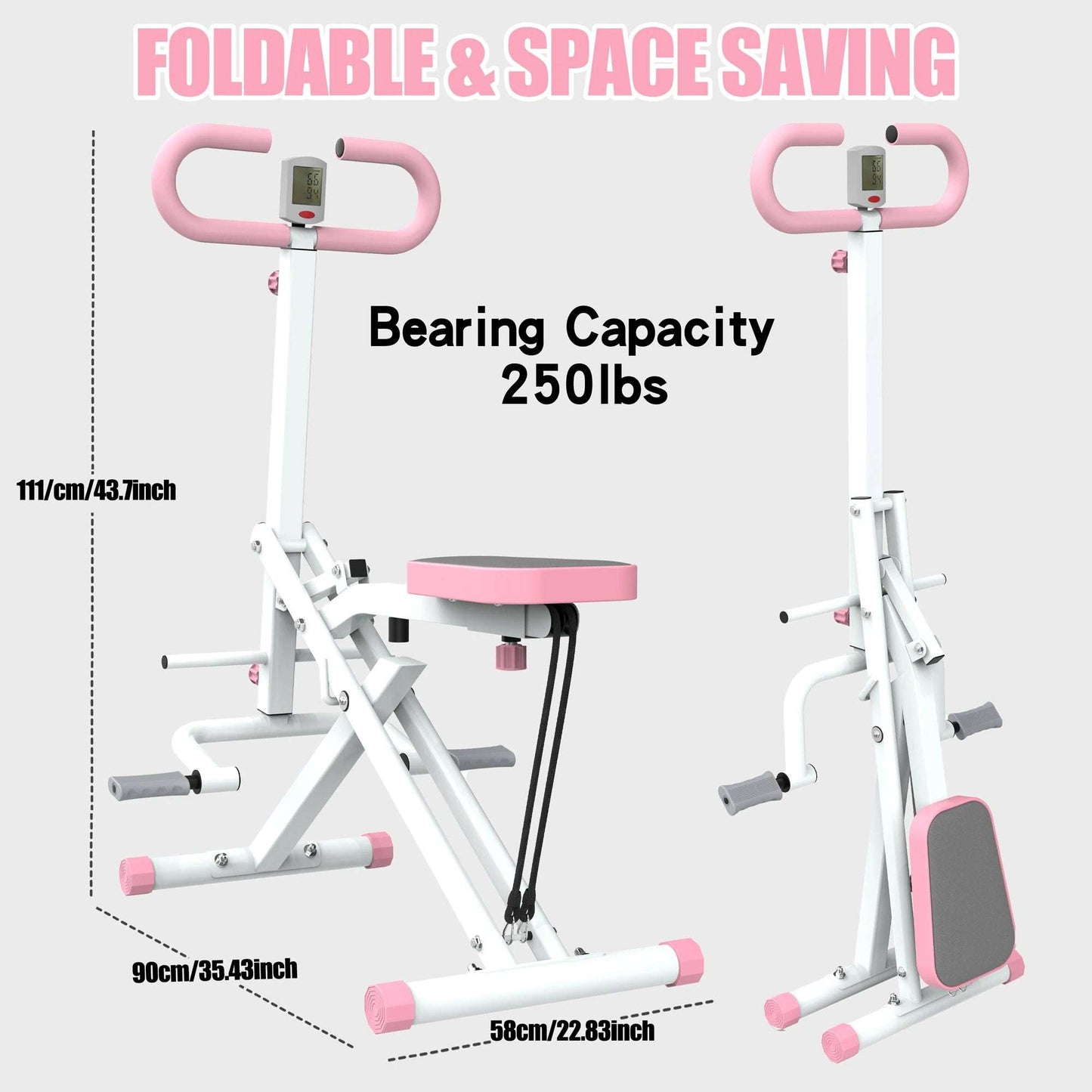 Compact Foldable Home Squat Machine