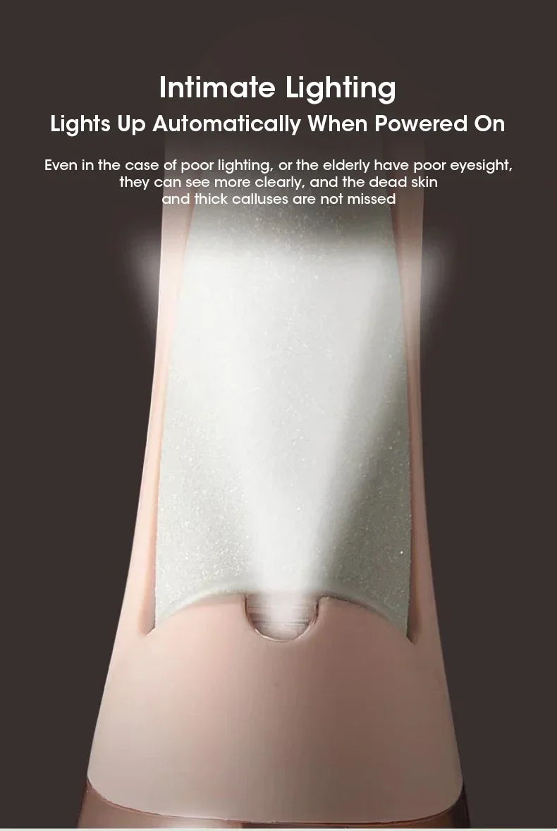Electric Foot Callus Remover with LED