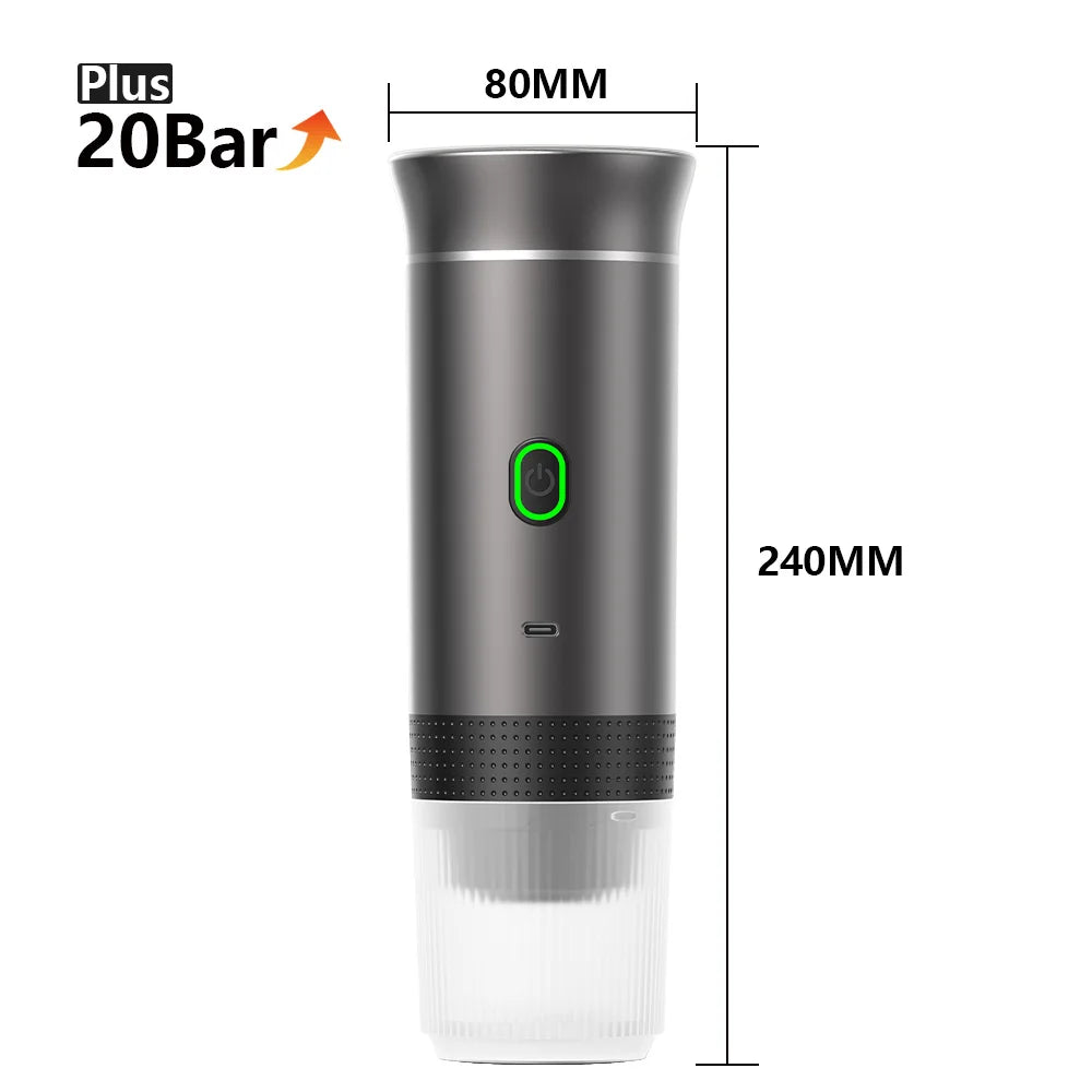 Portable 20-Bar Espresso Maker for Home Travel Camping