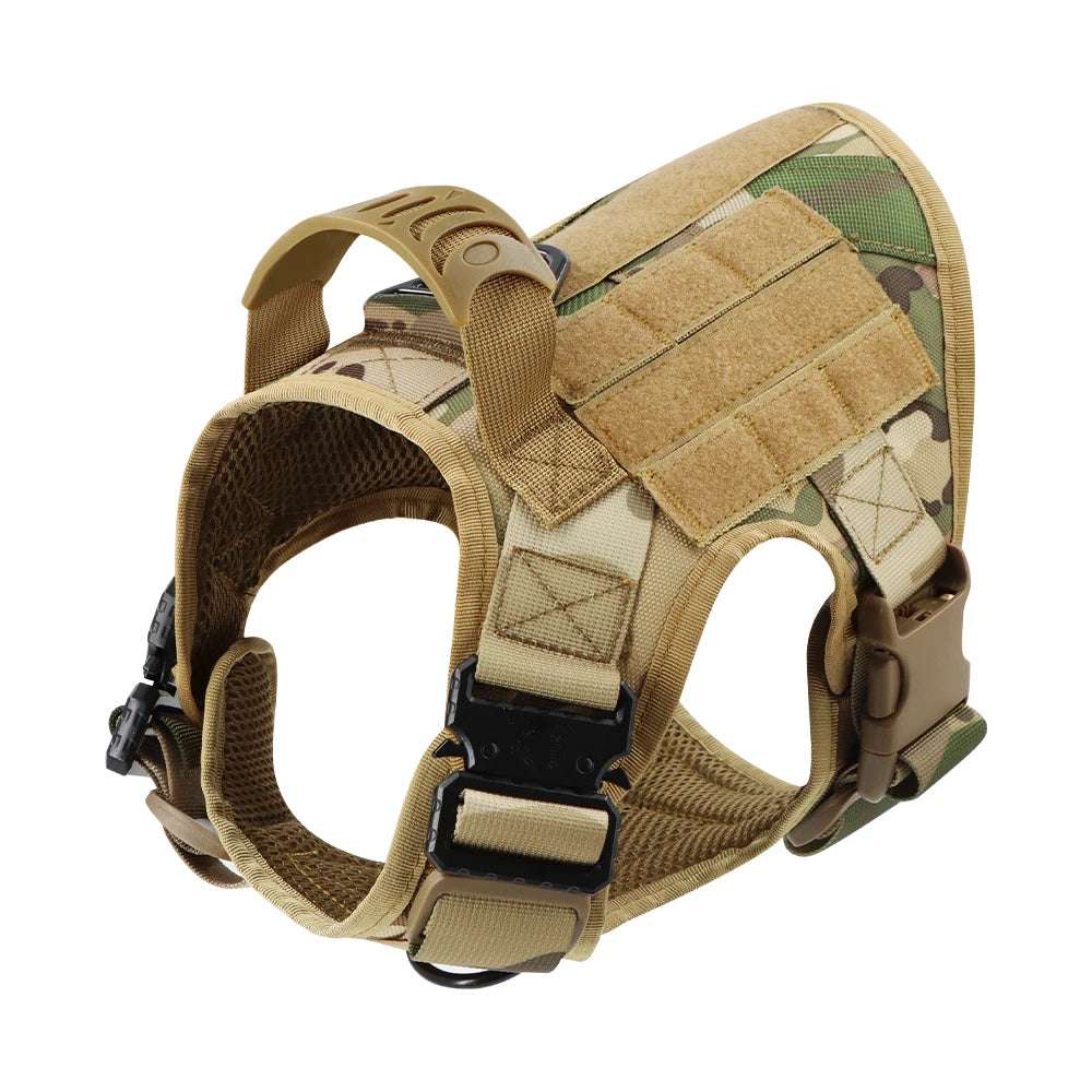 Camouflage Tactical Dog Harness with Leash Set