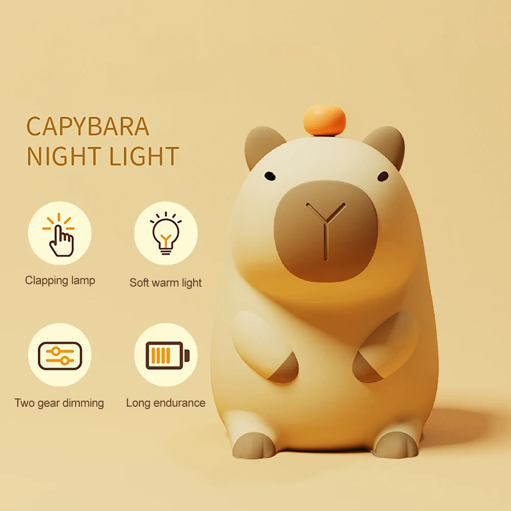 Capybara Night Light for Kids Room