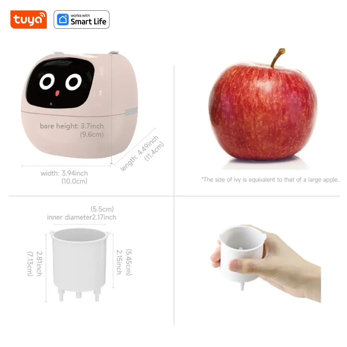 Smart Emoji Plant Pot – AI Interactive Flowerpot