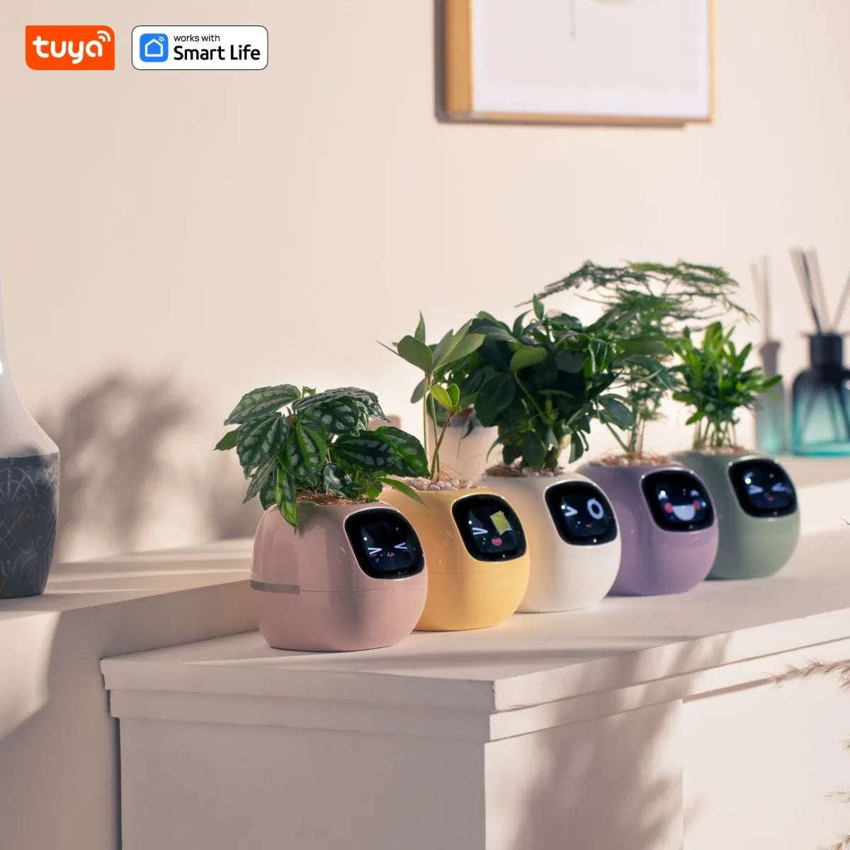 Smart Emoji Plant Pot – AI Interactive Flowerpot