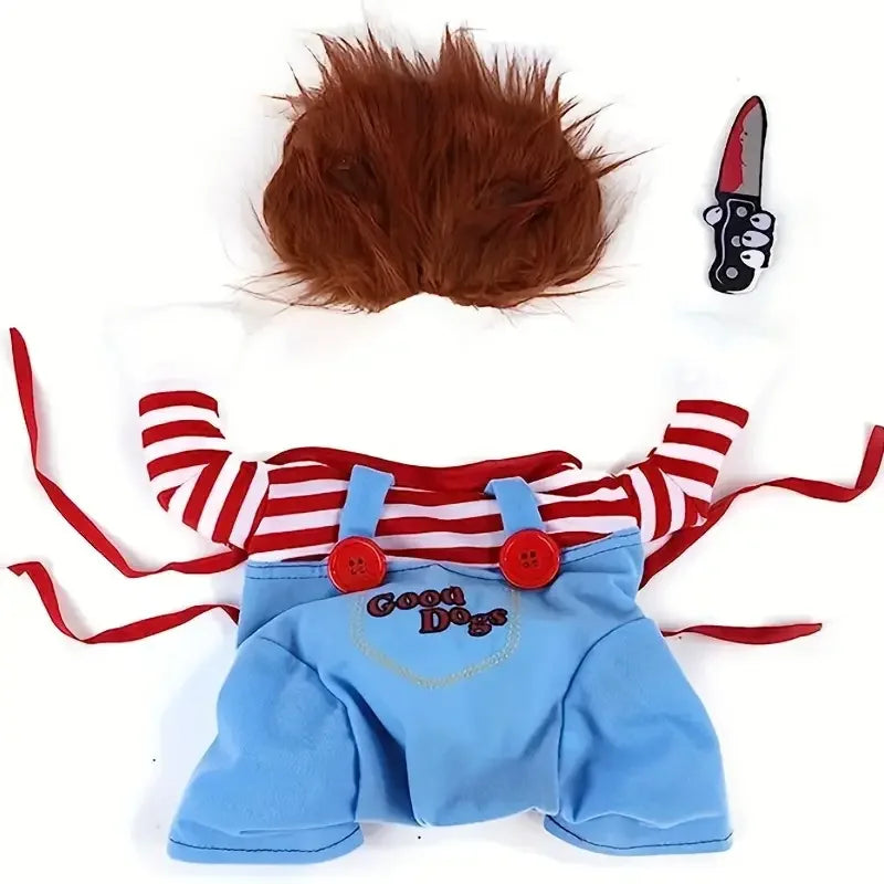 Scary Doll Pet Costume Outfit
