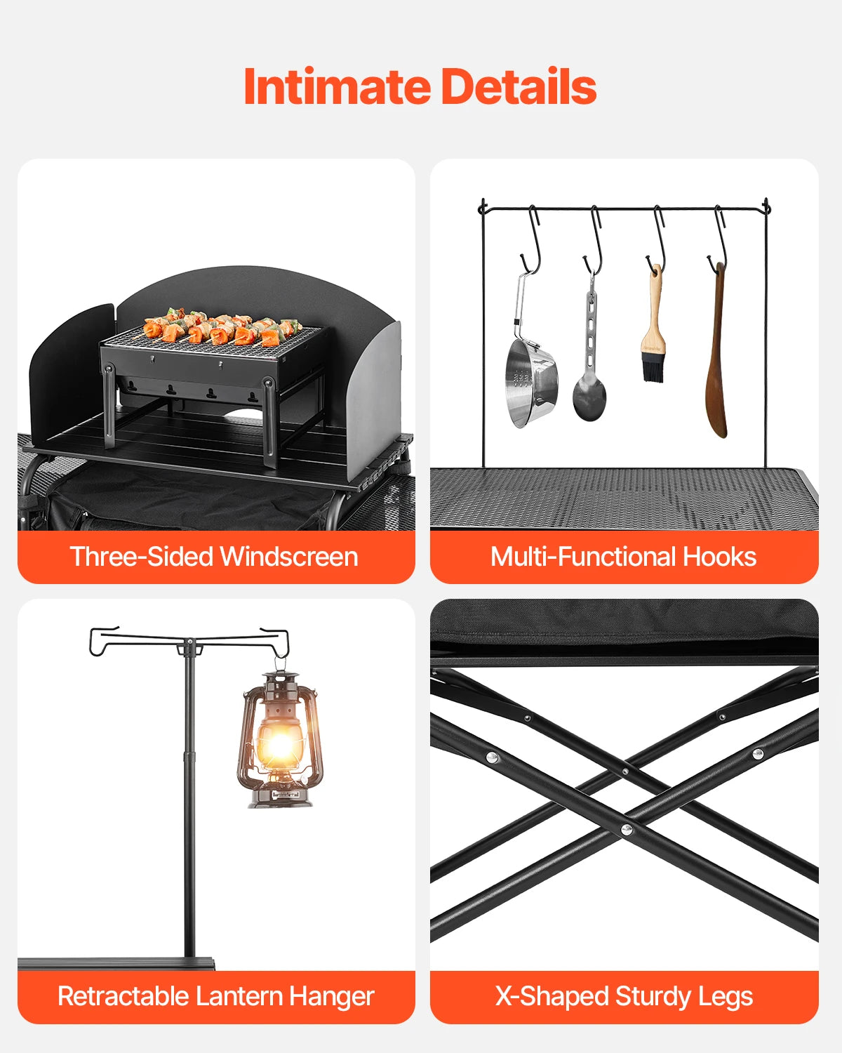 Folding Outdoor Camping Kitchen Grill Station