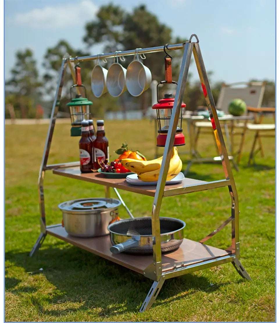 Outdoor Camping Storage Rack 3-Tier Stand