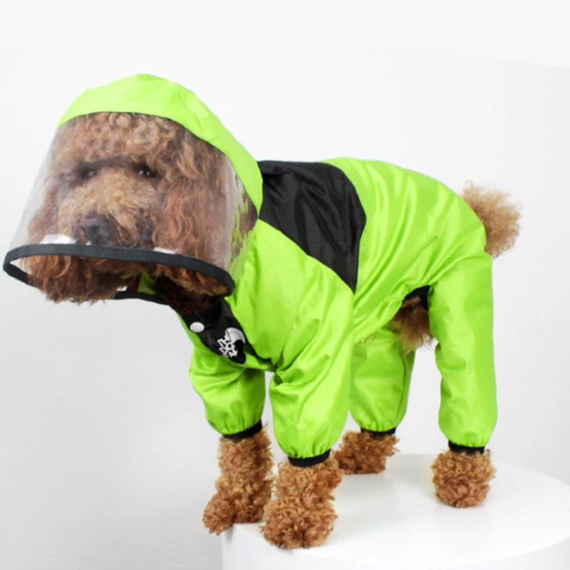 Fashion Waterproof Dog Raincoat with Hood