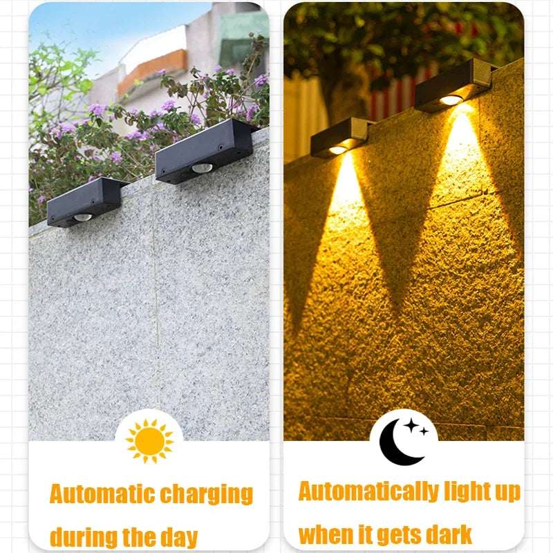 Solar Wall Lights Outdoor Dual Color