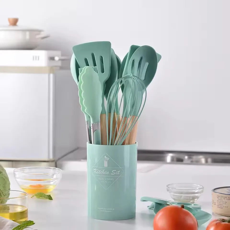 12PCS Silicone Cooking Utensil Set