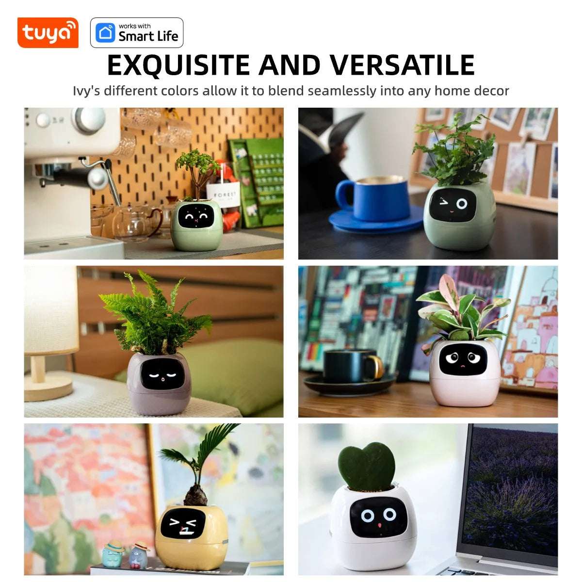 Smart Emoji Plant Pot – AI Interactive Flowerpot